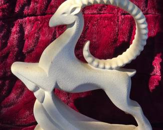 Vintage Royal Haeger Leaping Gazelle (sometimes referred to as an Ibex or Antelope) from the Mid-Century Modern era