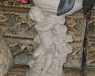Vintage cherub planter