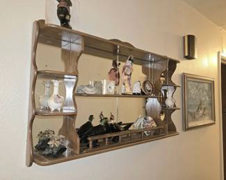 Vintage wood display shelf