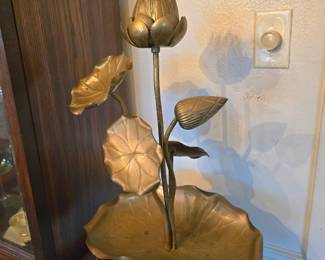 Vintage MCM (Mid-Century Modern) Feldman Brass Lotus