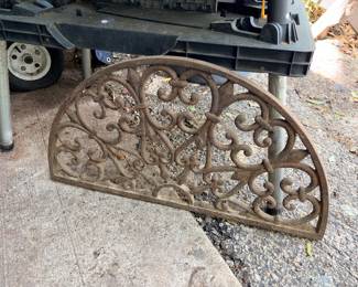 You’ll never need another door mat with this heavy wrought iron piece