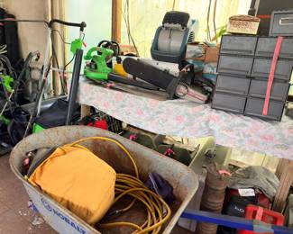 More containers, a real good small electric blower, a couple chainsaws and you’ll be good to go. Small generator too