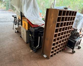 Love this cubby! A thin piece of board was put on the back, but it can be taken off in case you feel like you need this to sort mail :-)