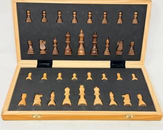46 MagneticWoodChessSetinInlayBoardStorageBox