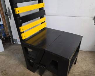 127 HandmadeConvertibleWoodenChairStepStool