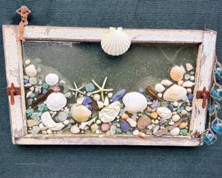 158 OutdoorSeaLifeonAntiqueWindowIronMermaid