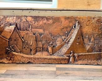 28 VintageGermanReliefOfAEuropeanTown