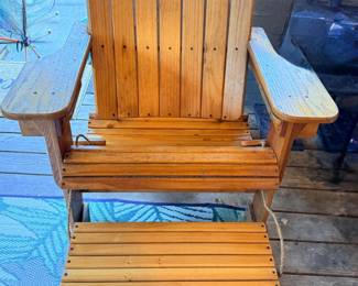 163 OversizedHandMadeOutdoorWoodChair
