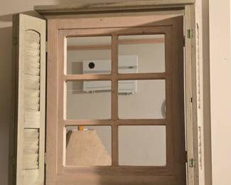 56 WoodWindowMirrorWithShutters