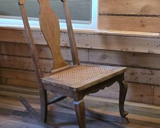 63 AntiqueVictorianEraArmlessRockingChair