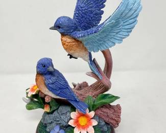 83 BradfordExchangeBrilliantBluebirdsSculpture