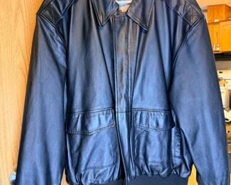 236 MensScandiaWoodsBlackLeatherJacketXL