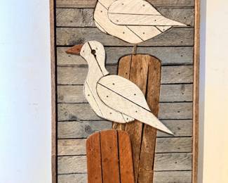 42 TheodoreDeGroot2BirdsonDockWoodLathArt