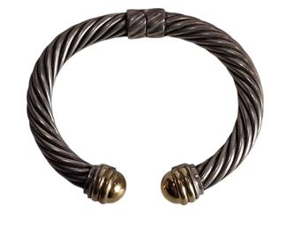 David Yurman Sterling Silver 18k Gold Bracelet David Yurman Sterling Silver 14k Gold Necklace