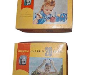 Vintage Kodak Cameras In Box