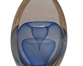 Ed Nesteruk Signed Art Glass Sculpture Paperweight