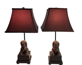 Chinese Foo Lion Lamps