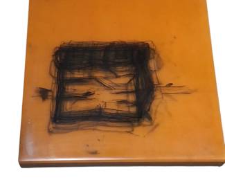 Kenneth Steinbach "Venitas 18" Ink Resin on Wood