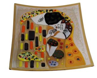 Gustav Klimt Italian Murano Art Glass