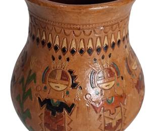 Irene and Kenneth White Navajo Pottery Corey Pinto Signed Zuni Pueblo Pottery