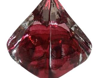 Andrew Shea Signed Art Glass Pyramid Paper Weight
