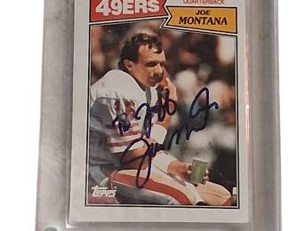 Joe Montana Autographed 1987 Topps Football Card