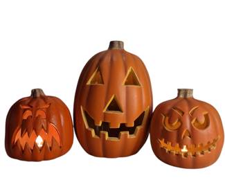 1990s lighted Halloween pumpkins