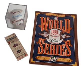 Harmon Killebrew Tommy Lasorda  Autograph Ball Ticket