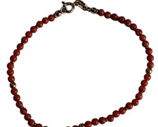 18k Gold Coral Beaded Bracelet