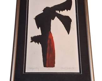 Tara Santini Woodblock Print "Dragon Fly". 