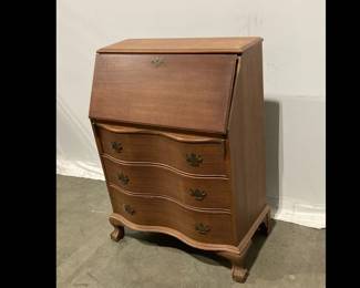 Lot 5094  Vintage Chippendale Style Drop Front Secretary Desk