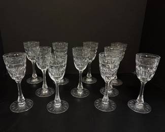 Lot 752  Vintage Hawkes Crystal  Manor  Wine Glasses