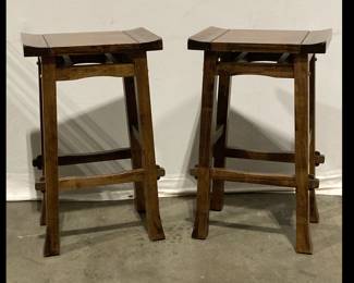 Lot 5145  Pair of Wooden Stools