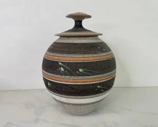 Lot 877  Mid Century Studio Pottery Vase Jar