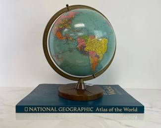Lot 850  Vintage Replogle 12 Inch Reference Globe Nat Geo World Atlas