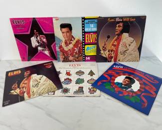 Lot 795  Vintage Elvis Vinyl Records