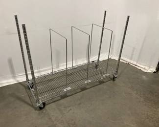 Lot 5056  Rolling Art Storage Cart w Dividers