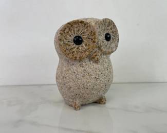Lot 858  Carved Stone Owl