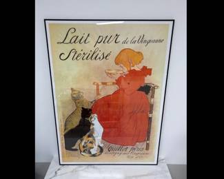 Lot 828  Steinlen Vintage French Advertisement Art Poster  Very Large