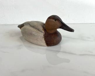 Lot 1103  Dan Brown Carved Wood Canvas Back Duck Decoy