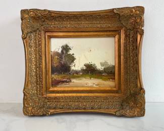 Lot 1013  Vintage Oil Painting Landscape Art