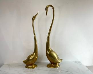 Lot 1107  Brass Ducks Geese Swans