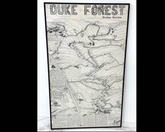 Lot 5116  Vintage Duke Forest Map by W. Nealy  NC Art