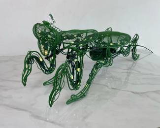 Lot 1090  Animated Light up Preying Mantis Yard Art Sculpture