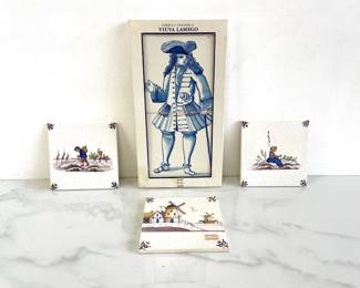 Lot 1177  Dutch Handpainted Tiles and Viuva Lamego Handpainted Tiles