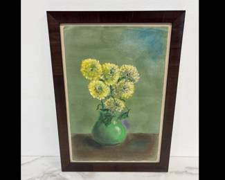 Lot 904  Vintage Floral Flowers Pastel Art
