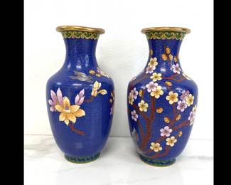 Lot 772  Vintage JingFa Cloisonne Vases