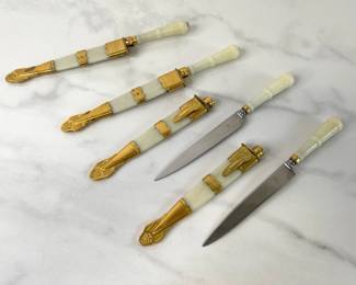 Lot 829  Vintage Stainless Steel Meat Market Dagger Knives