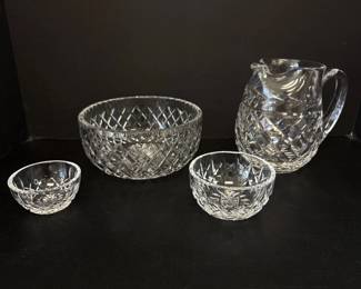 Lot 1141  Waterford Crystal Pitcher Bowls Ceskci Bowl