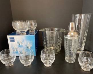 Lot 1162  Mikasa Vase Candle Holders Ice bucket and Cocktail Shaker